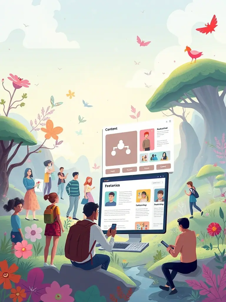 An image illustrating personalized content being displayed to different website visitors based on their demographics or behavior, used to demonstrate Omegacube's personalization strategies.