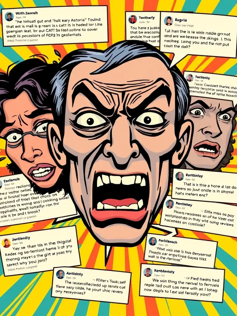 A collage of negative online reviews and feedback, illustrating the difficulties of reputation management for franchises.