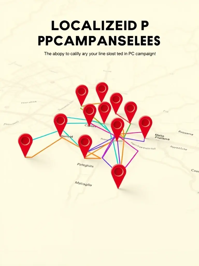 A map highlighting various franchisee locations, illustrating the importance of localized PPC campaigns.