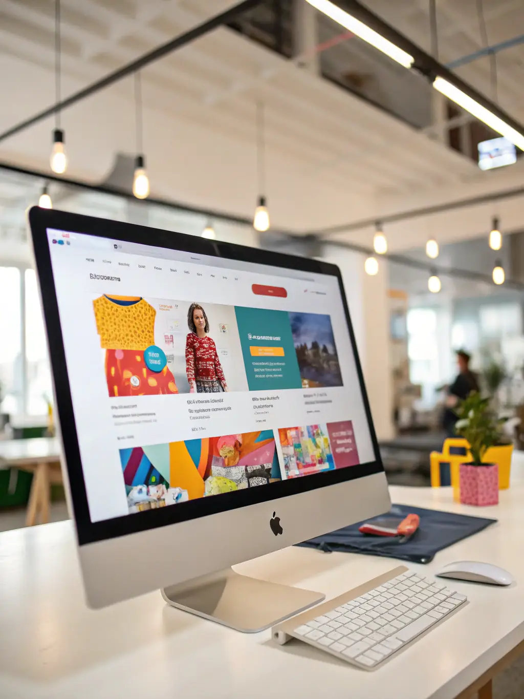 A professional mockup of a modern and user-friendly e-commerce website designed by Omegacube, highlighting its clean layout, intuitive navigation, and attractive product displays.