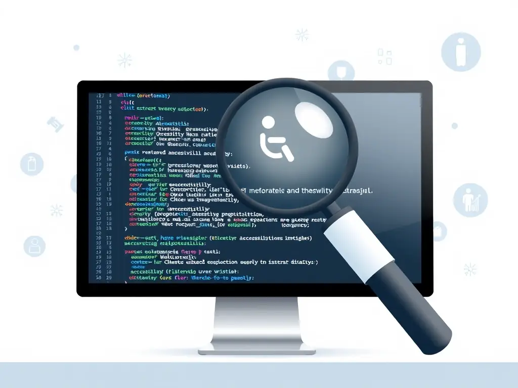 A screenshot of a website's backend showing the implementation of ARIA attributes and semantic HTML, emphasizing the technical aspects of ADA compliance.