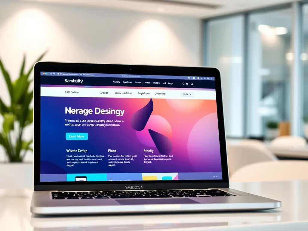 A modern, user-friendly website design showcasing a clean layout, intuitive navigation, and responsive design, reflecting Omegacube Agency's expertise in web development.