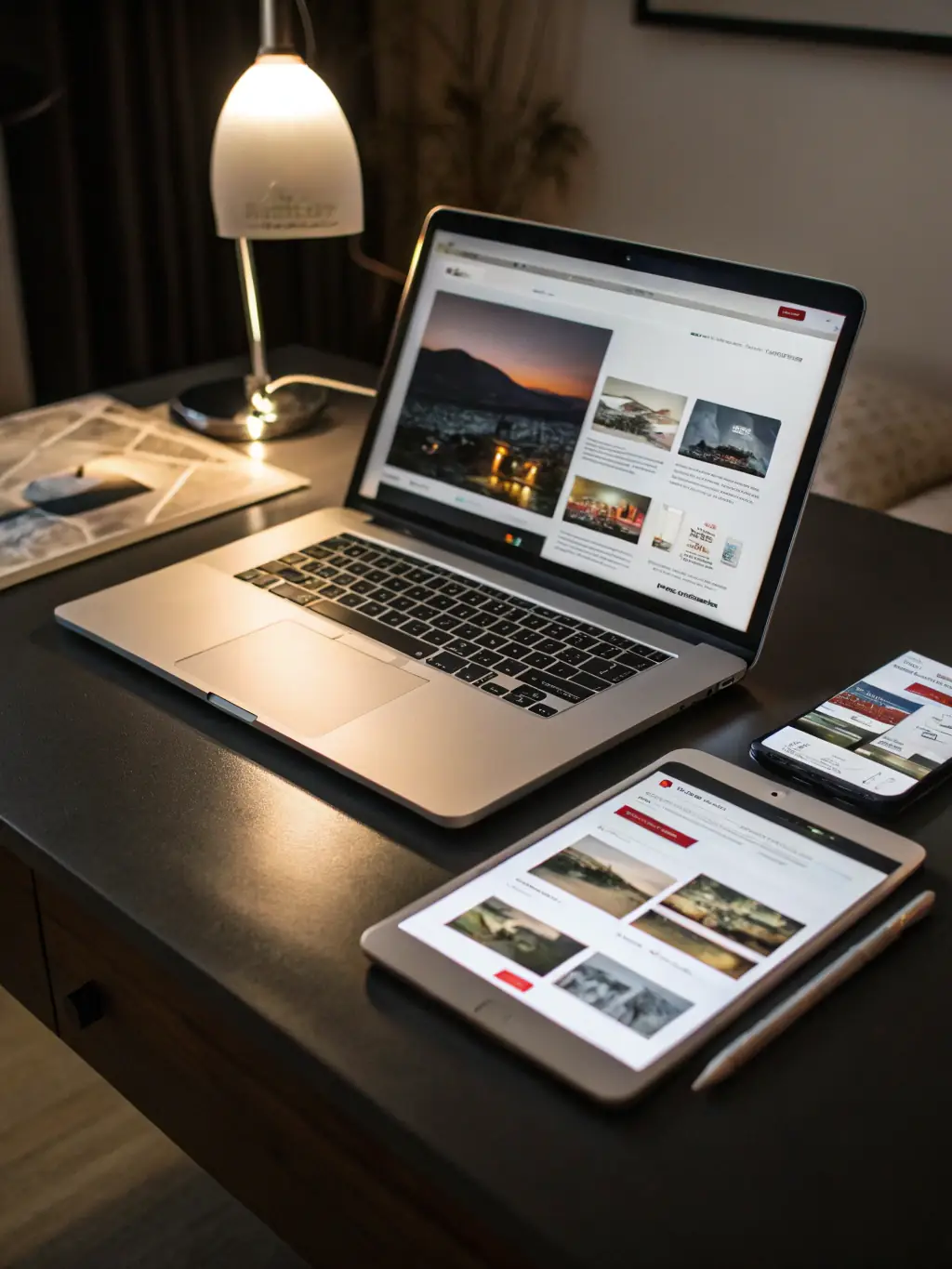 A visually appealing website design mockup, highlighting a user-friendly interface and responsive layout across different devices.