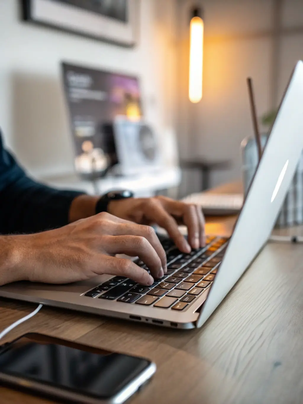 A close-up shot of a person writing compelling marketing copy, with a focus on the creative process and attention to detail.