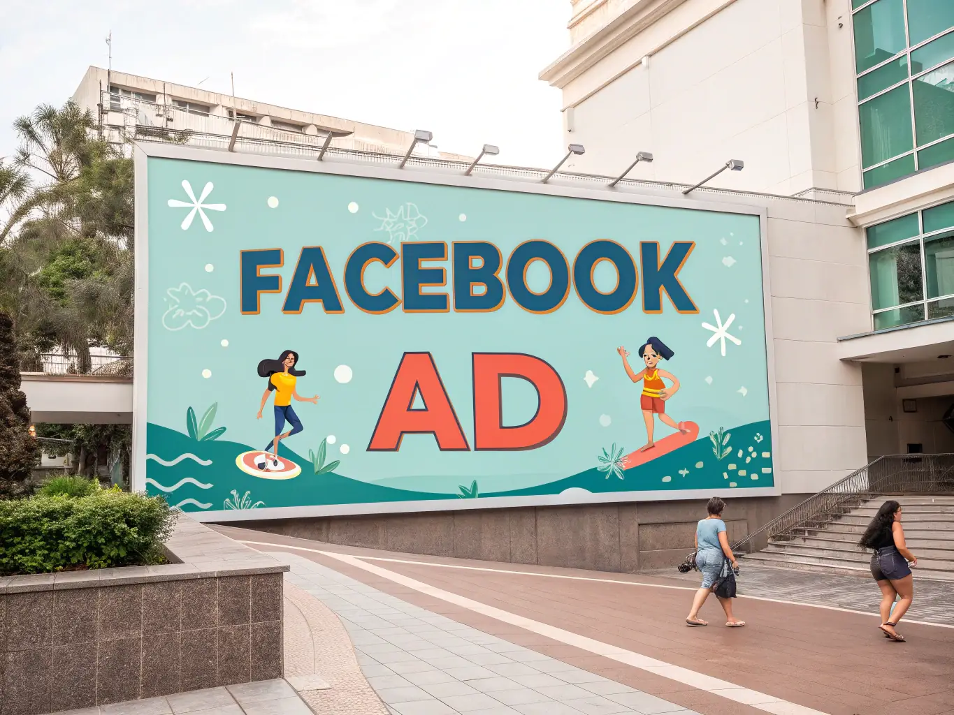 A vibrant image showcasing a creative and eye-catching Facebook ad design, highlighting the visual appeal and branding elements that capture user attention.