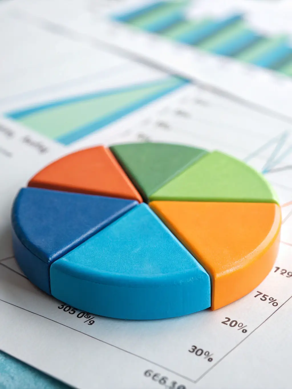 An image depicting a pie chart illustrating budget allocation across different Google Ads campaigns, highlighting strategic resource distribution.