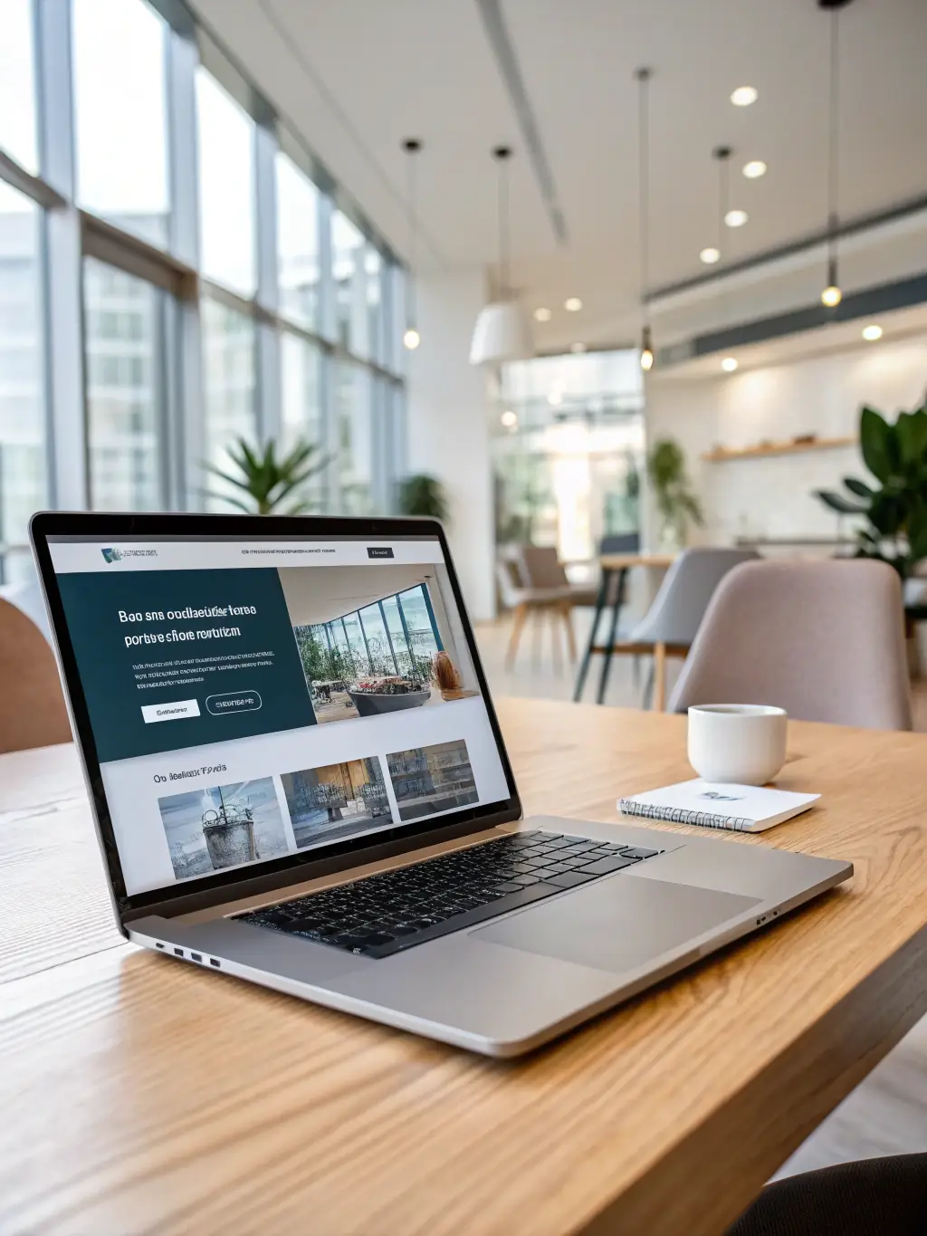 A visually appealing SEO-optimized website design with clear calls-to-action, demonstrating Omegacube's ability to improve search engine rankings and user engagement.