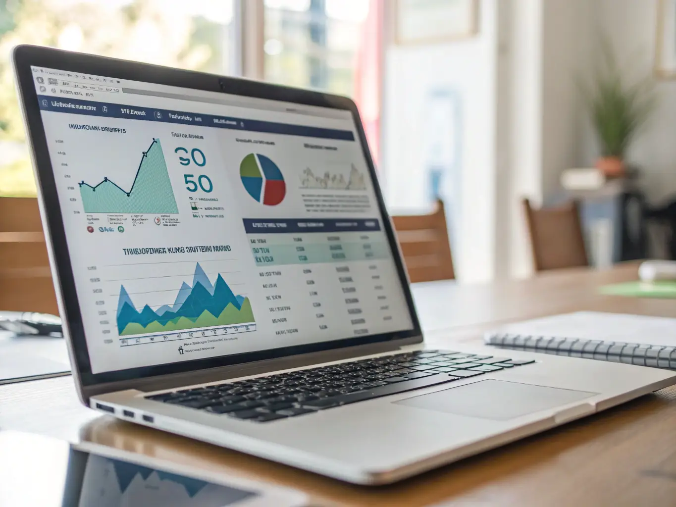 A focused image of a website analytics dashboard displaying conversion rate optimization metrics, highlighting positive trends and key performance indicators.