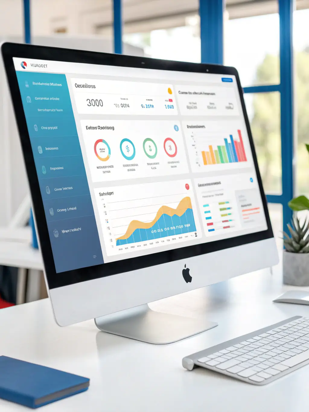 A professional showcasing a dashboard with reputation monitoring tools, highlighting real-time feedback analysis and sentiment tracking for a client's brand.