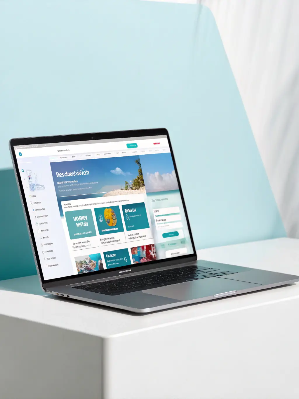 A clean, modern website design showcasing a user-friendly interface with intuitive navigation, reflecting Omegacube's commitment to excellent user experience.
