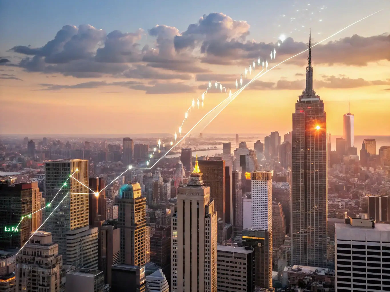 A digital illustration depicting a network of interconnected franchise locations, each represented by a building icon, with data streams flowing between them, symbolizing the challenges of maintaining brand consistency and coordinating campaigns.
