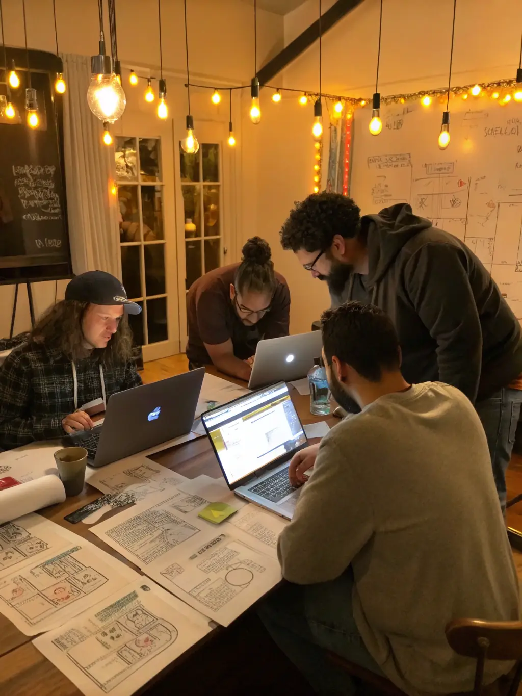 A team of eCommerce developers collaborating on a website design, showcasing Omegacube's expertise in creating online stores.