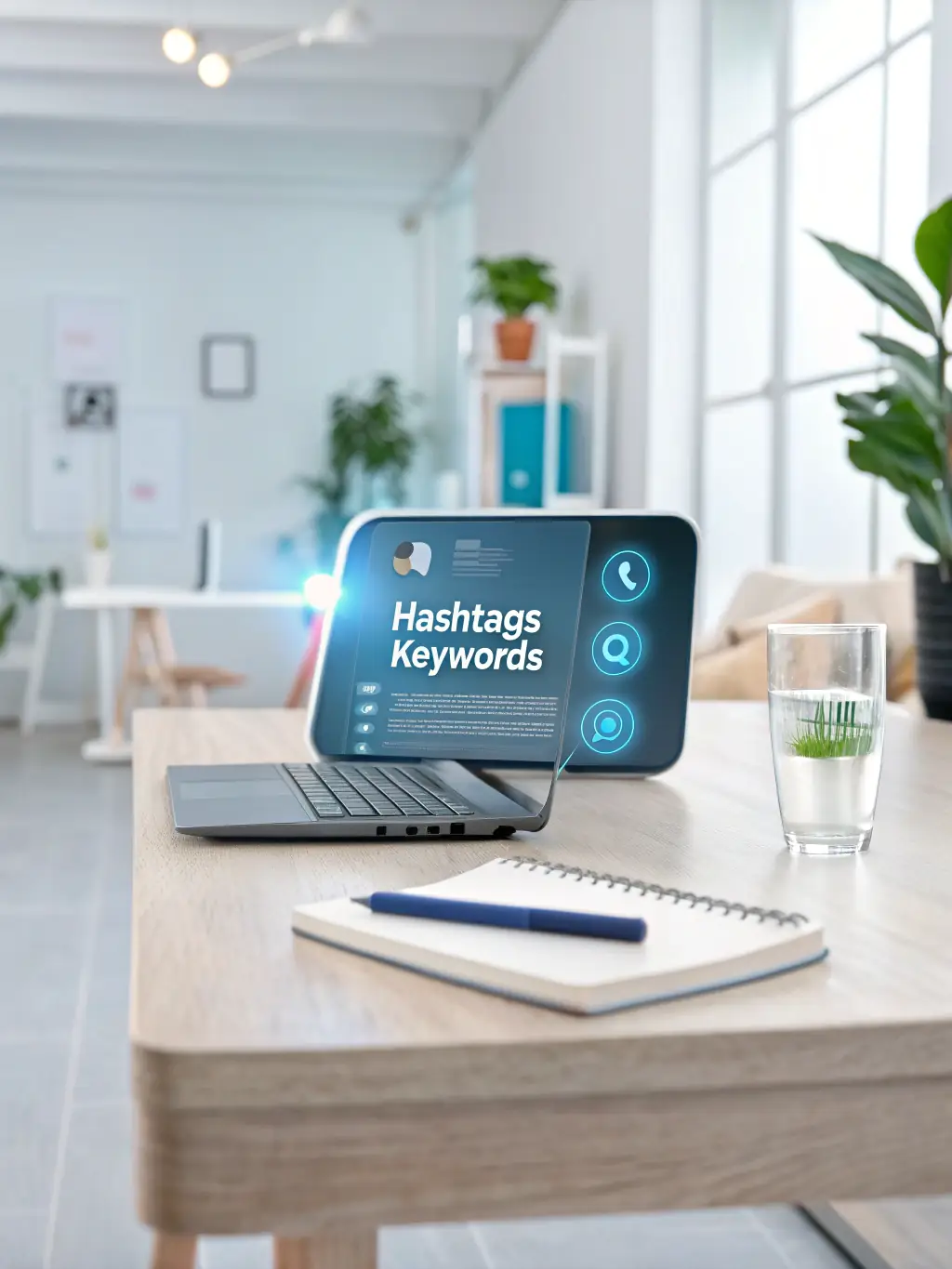 An AI-powered social media management tool interface, displaying sentiment analysis, content optimization suggestions, and automated posting schedules for various social platforms.