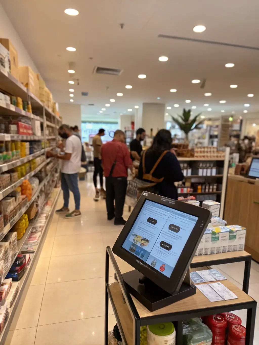 A stylish image showcasing effectively displayed fashion products, efficient inventory management, targeted customer segments, and an improved online shopping experience through Omegacube's optimization.