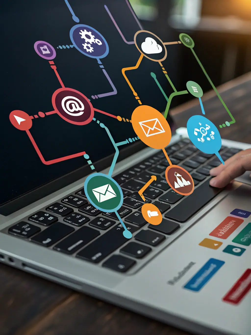 A graphic illustrating the seamless integration of GEO with various marketing platforms and tools, highlighting its versatility and adaptability to different workflows.