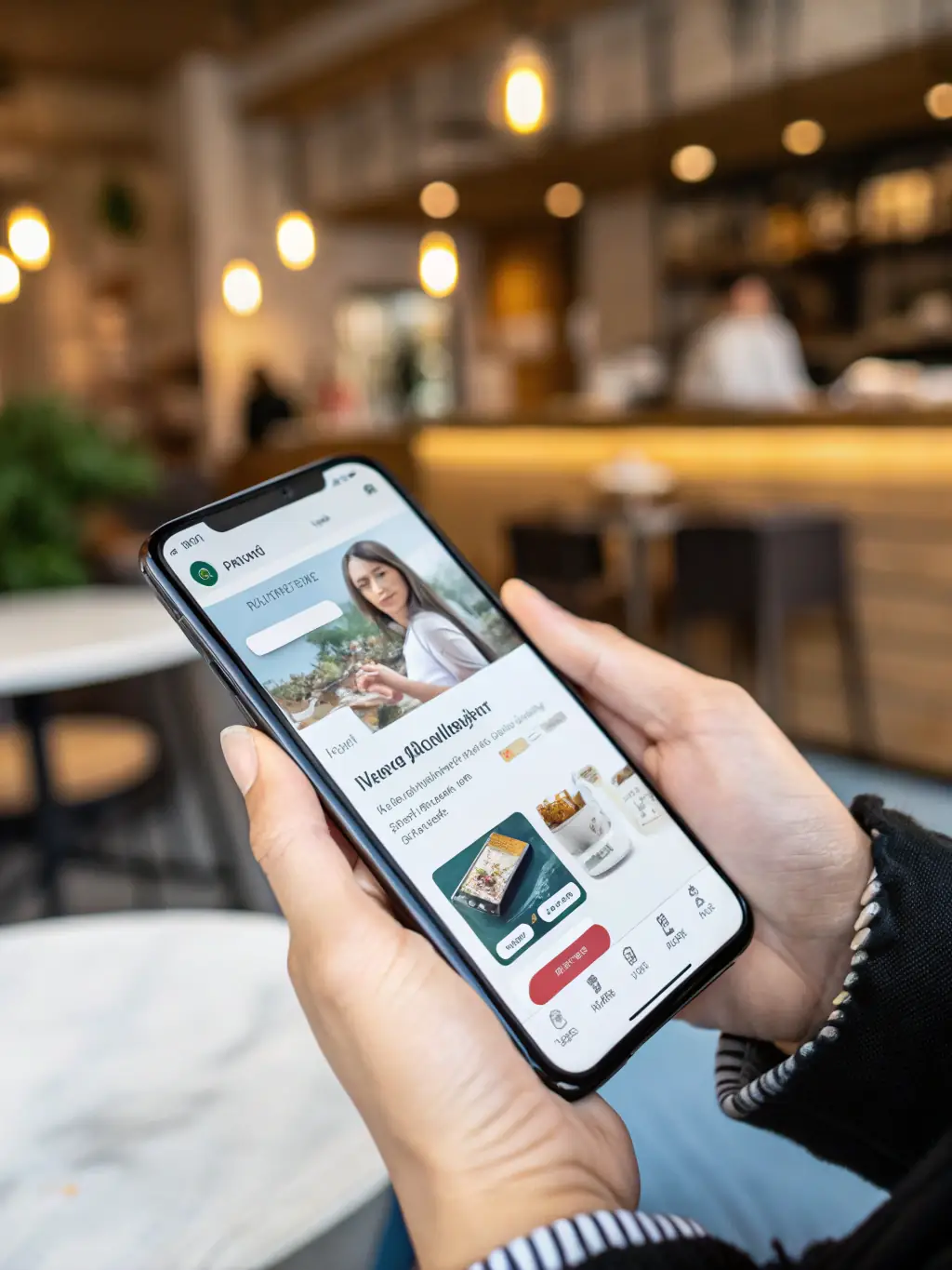 An image depicting a mobile phone displaying a fast-loading e-commerce website, emphasizing the importance of mobile optimization.