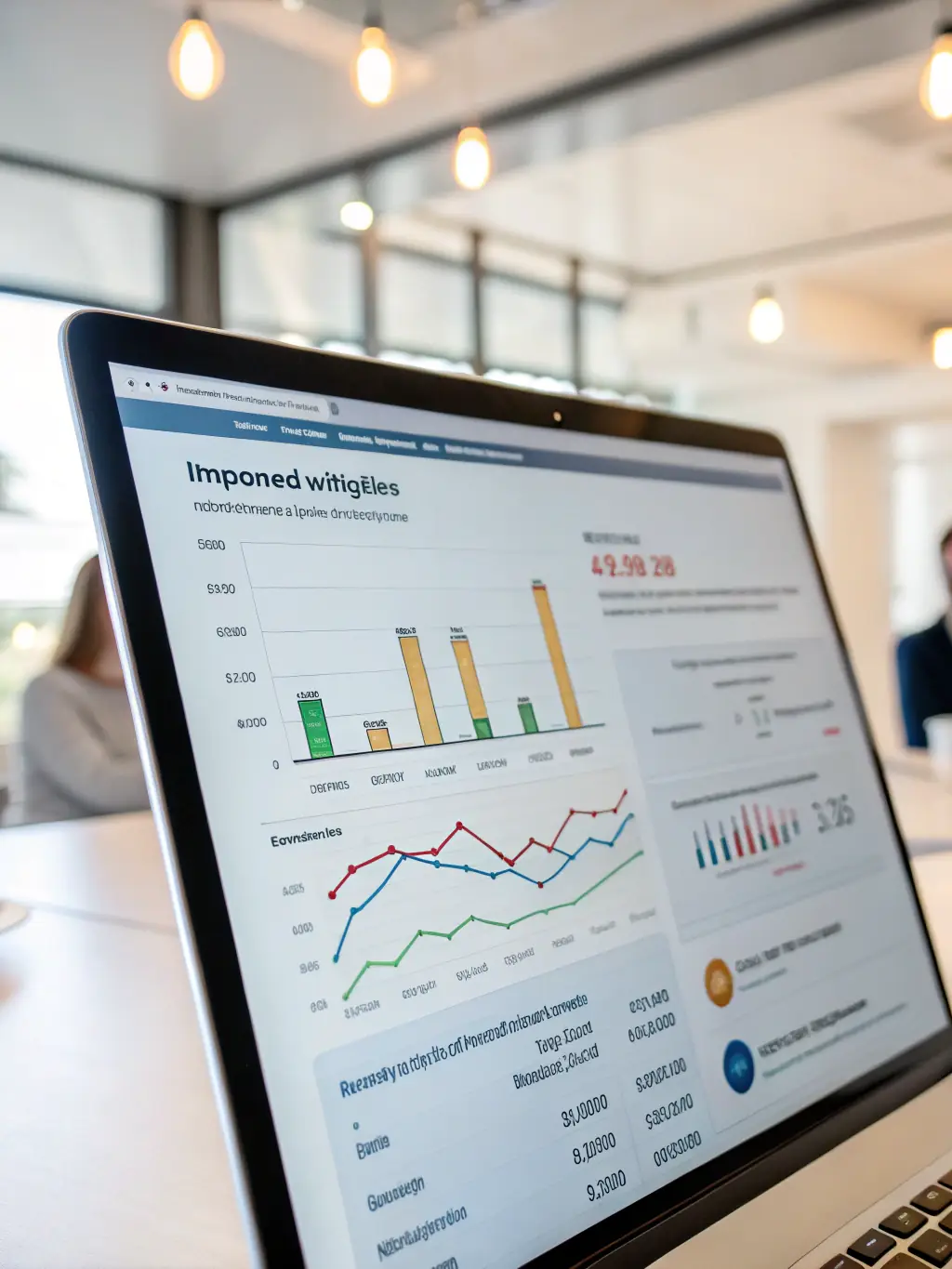 A high-quality photograph of a website analytics dashboard displaying a significant increase in conversion rates, symbolizing the effectiveness of conversion rate optimization services.