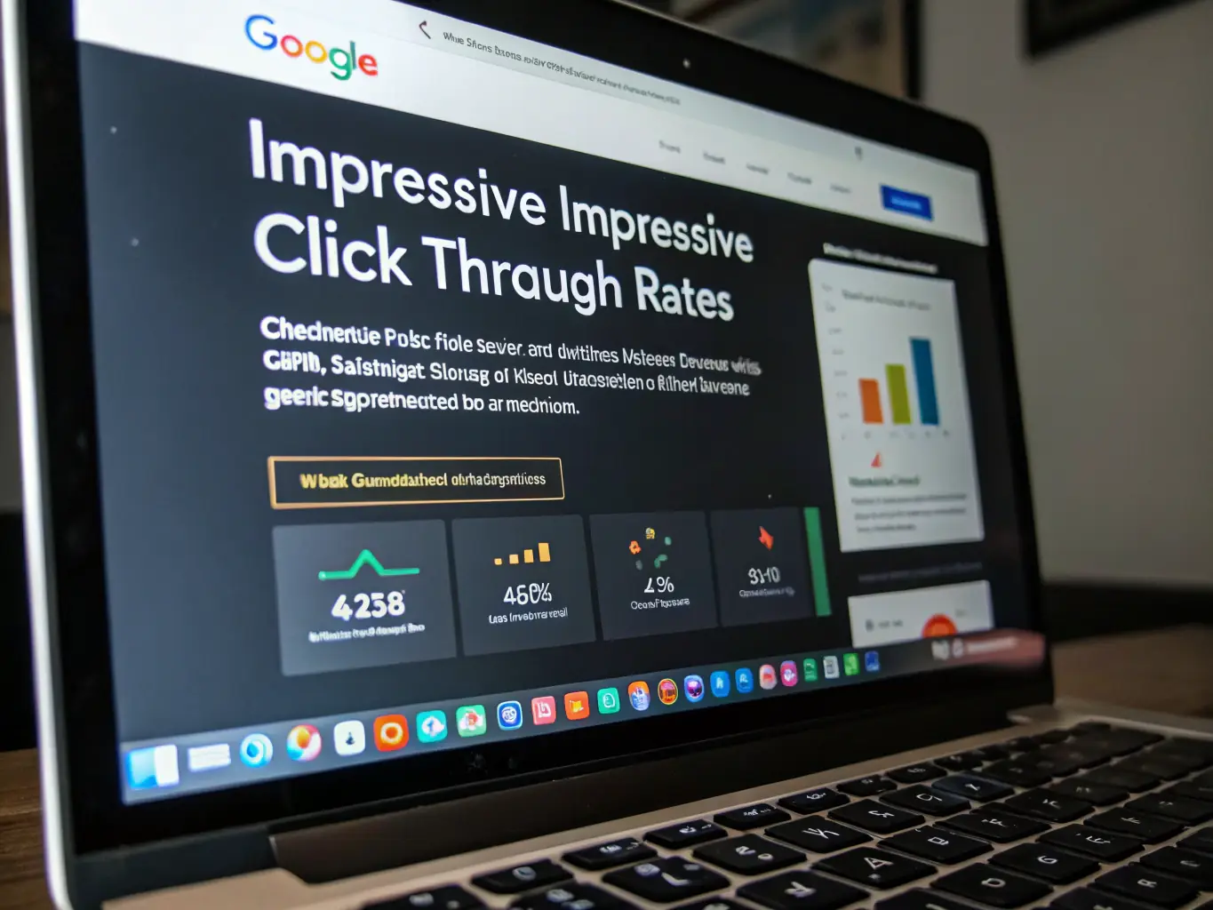 An image depicting a high-converting Google Ads campaign, highlighting the key metrics such as click-through rate, conversion rate, and cost per acquisition.