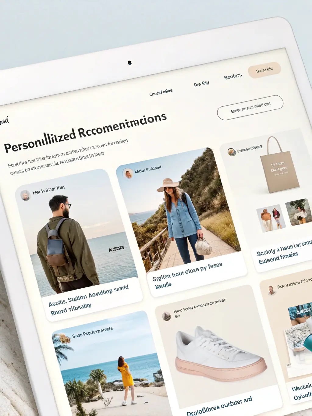 A mobile app interface showcasing personalized product recommendations based on user browsing history, emphasizing enhanced customer engagement.