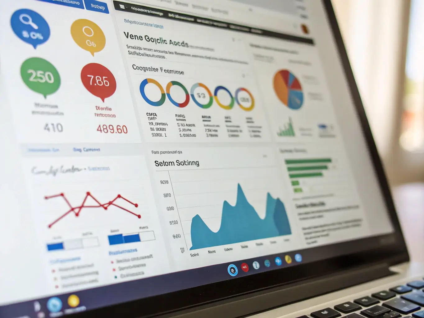A screenshot of a website analytics platform showing user behavior metrics, such as bounce rate, time on page, and conversion rates.