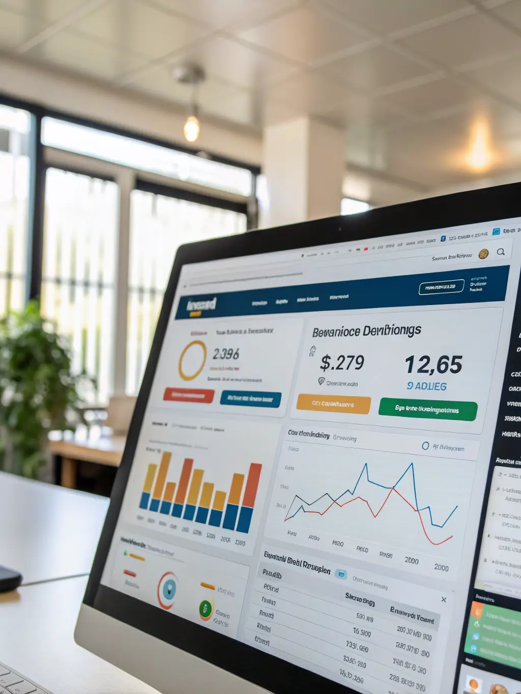 A professional studio shot of an Amazon seller account dashboard, highlighting key metrics and sales data, emphasizing the ease of account management with Omegacube's services.