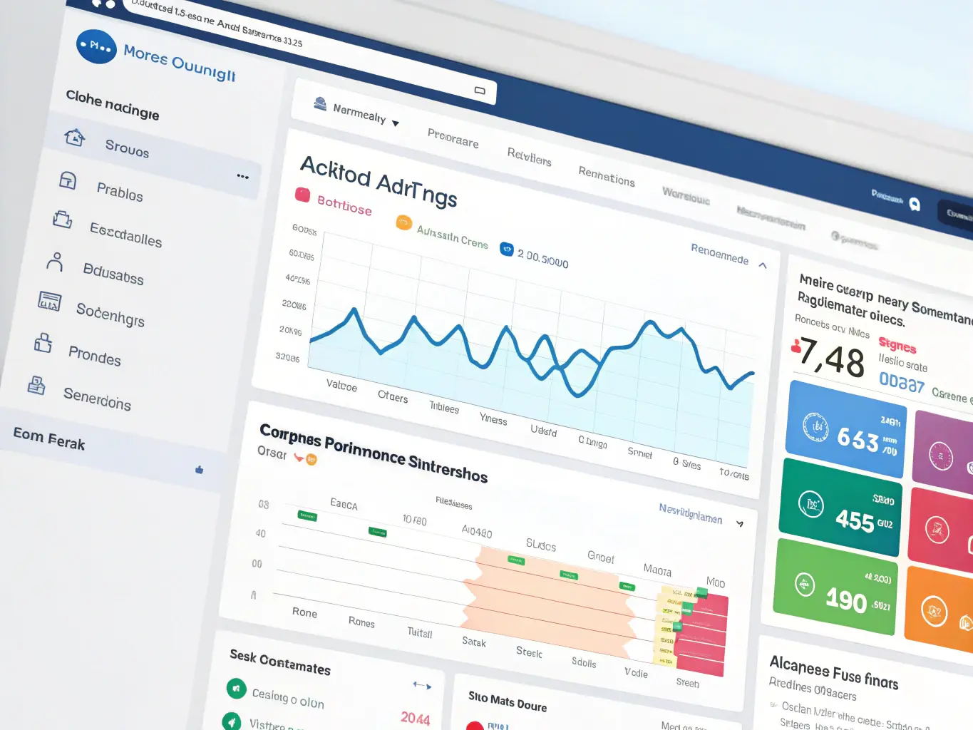 An image depicting a well-organized campaign management dashboard, illustrating the strategic planning, monitoring, and optimization involved in managing Facebook ad campaigns.