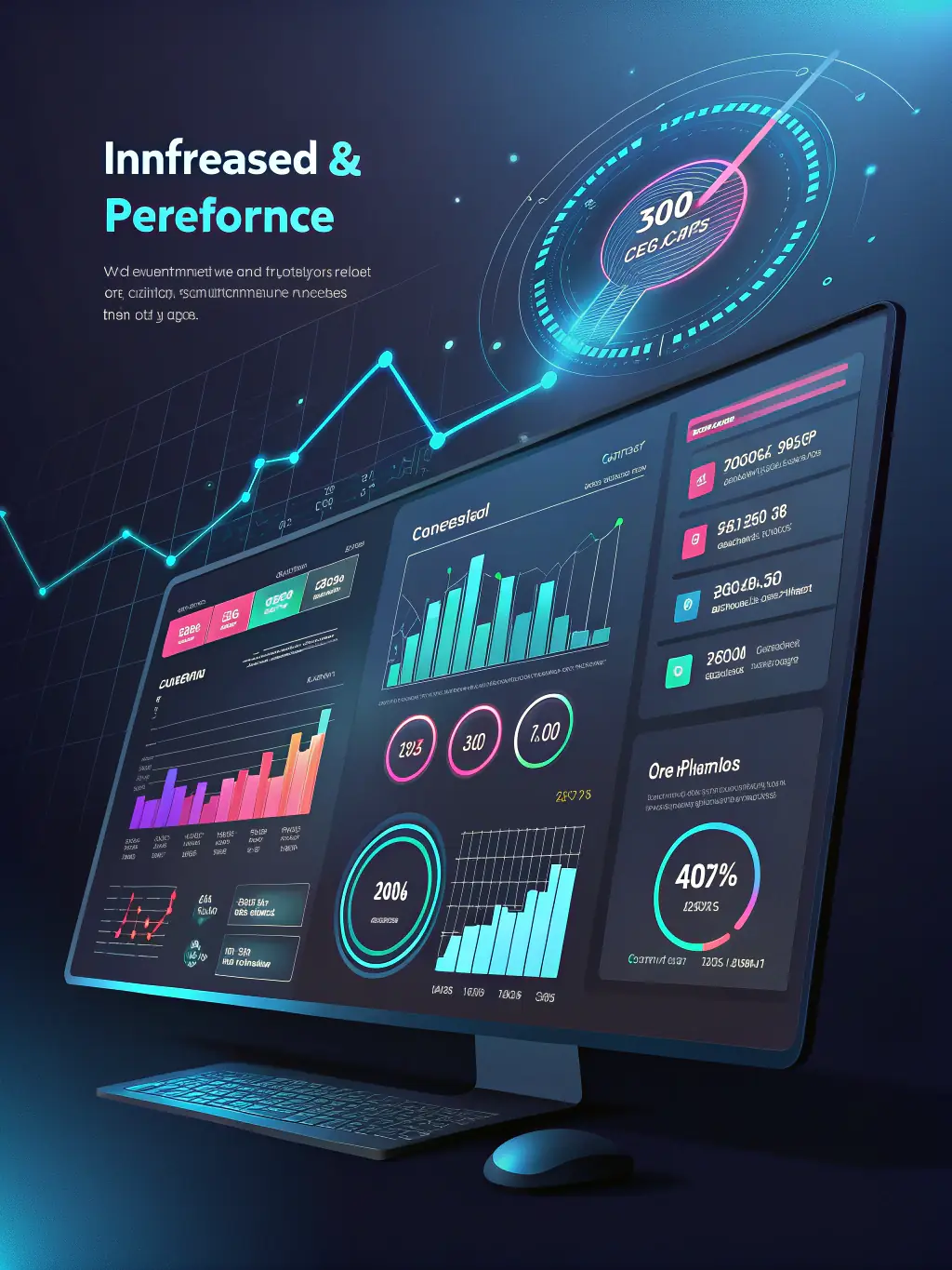 An image showing a website's analytics dashboard with high traffic and engagement metrics, representing SEO success.