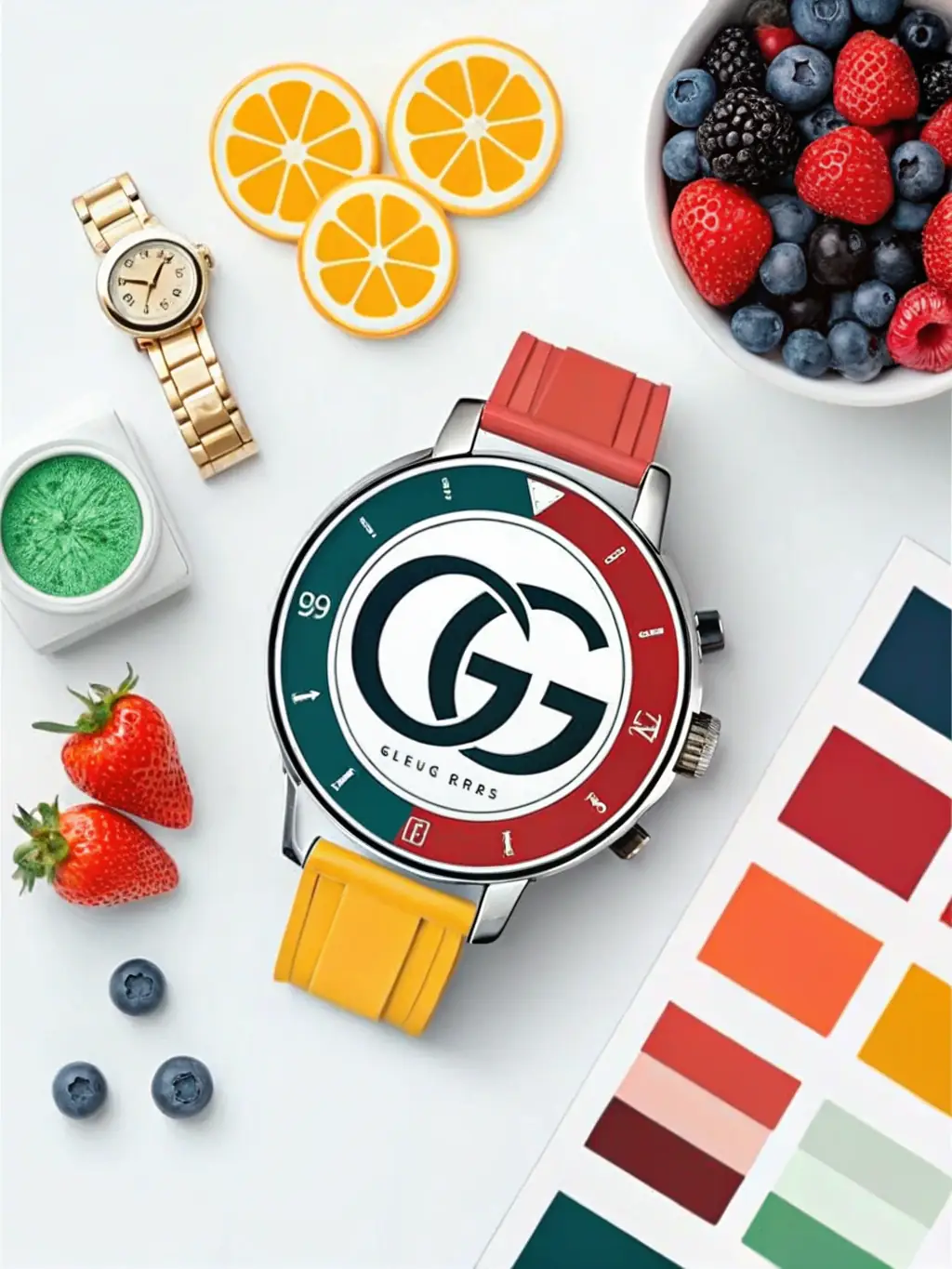An image displaying a carefully curated color palette with various shades and tones, demonstrating the importance of color psychology in branding.