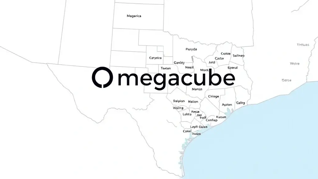 Omegacube Texas Logo Map w Cities 88