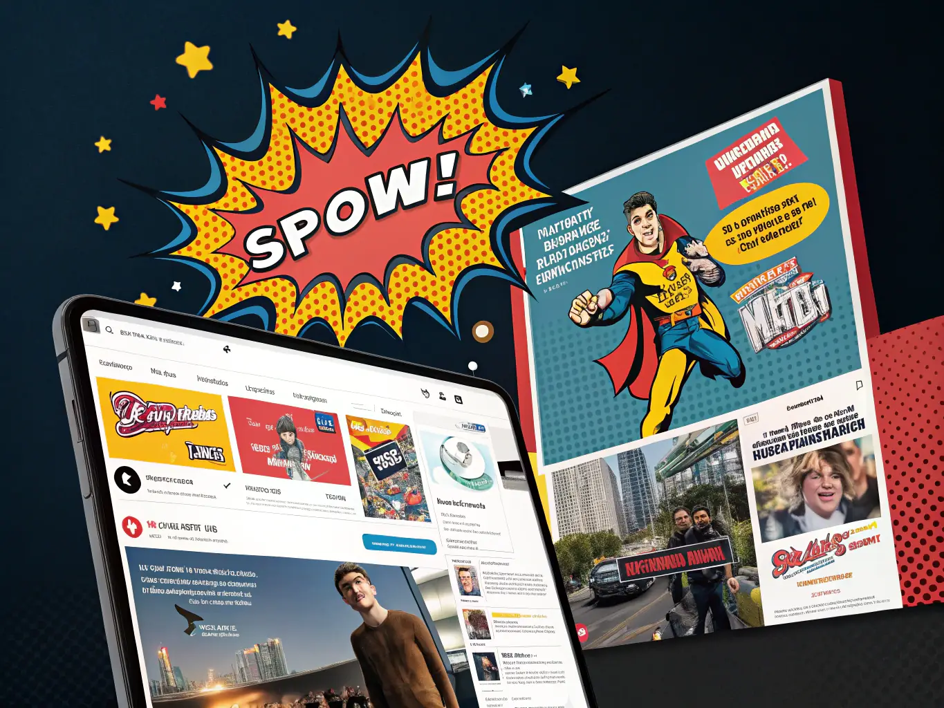 A dynamic image showcasing PPC advertising, with targeted ads displayed on various platforms like Google Ads, attracting immediate traffic and leads.