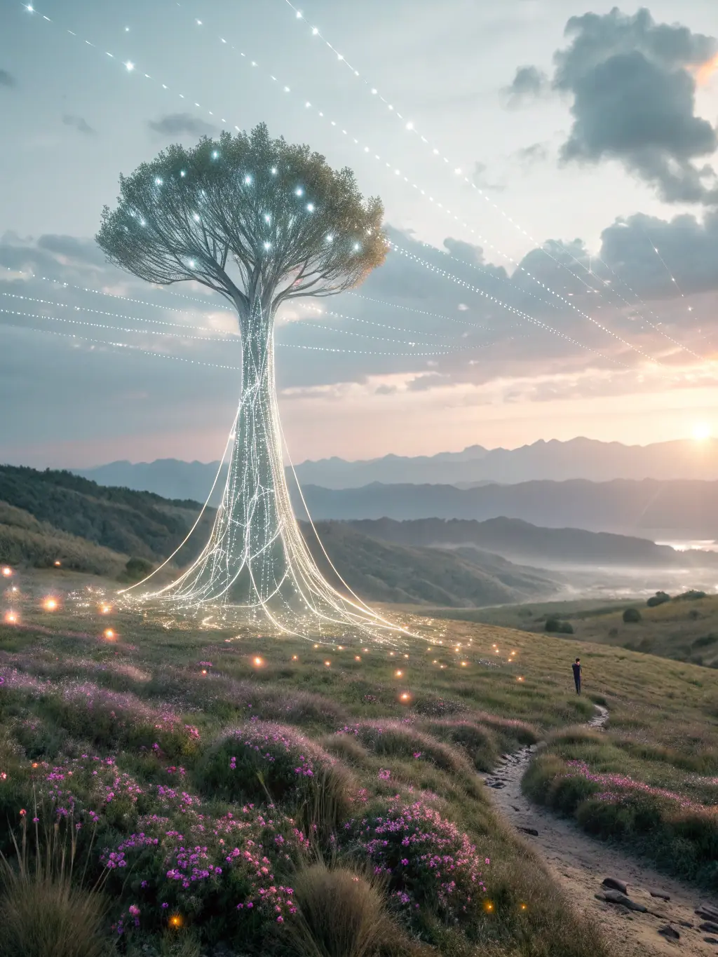 A visual representation of an AI agent analyzing user data and generating personalized app features, demonstrating the power of AI in creating tailored user experiences.