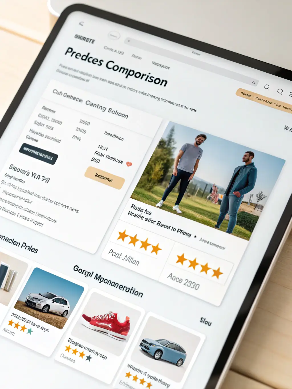 A visually appealing image of an Amazon product listing page with a highlighted product and positive customer reviews, showcasing a successful product launch.