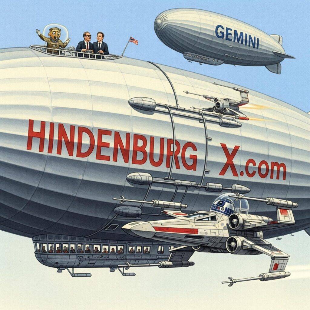 Captain Elmo and the SS Hindenburg 1 - Elon Musk and X.com - The America Party and MechaHitler 1
